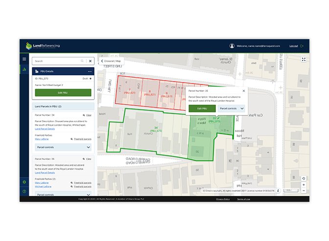 Public build information around ownership gathered via a GIS interface centred on user interaction with maps and hard data.